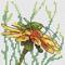MP Studia Grasshopper On Coneflower Counted Cross Stitch Kit